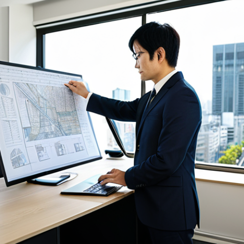 Architectural Professional in a Modern Office**

A professional Japanese architect, fully clothed in a modest business suit, reviewing blueprints at a clean, modern office desk with a laptop. Bright daylight shining through large windows overlooking a cityscape. Perfect anatomy, correct proportions, natural pose, well-formed hands, proper finger count, natural body proportions, safe for work, appropriate content, family-friendly, professional photography, high quality.

**