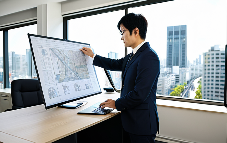 Architectural Professional in a Modern Office**

A professional Japanese architect, fully clothed in a modest business suit, reviewing blueprints at a clean, modern office desk with a laptop. Bright daylight shining through large windows overlooking a cityscape. Perfect anatomy, correct proportions, natural pose, well-formed hands, proper finger count, natural body proportions, safe for work, appropriate content, family-friendly, professional photography, high quality.

**